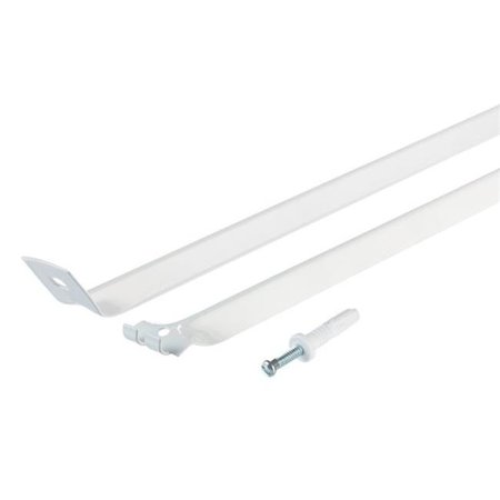 RUBBERMAID Rubbermaid 3R04-00-WHT Support Brace & Wall Anchor with Drive  White - 12 in. 5253315